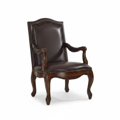 Silla de oficina de lujo, silla de jefe nueva, sillón de diseñador de cuero de madera.