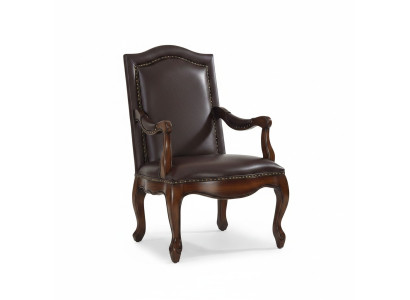 Silla de oficina de lujo, silla de jefe nueva, sillón de diseñador de cuero de madera.