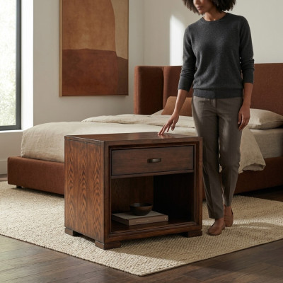 Mesita de noche 1x Mesas de noche Consola Mesa Consolas Armario Dormitorio Cómoda