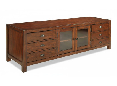 Mueble de TV Aparador Armario Cajoneras de madera Bajo Estantería 196cm Sala de estar