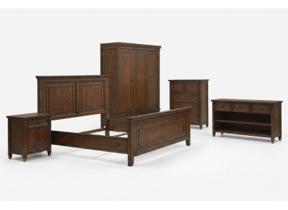 Cama Mesita de noche Armario de ropa 7 piezas. Conjunto de dormitorio de diseño de lujo. Sets de camas