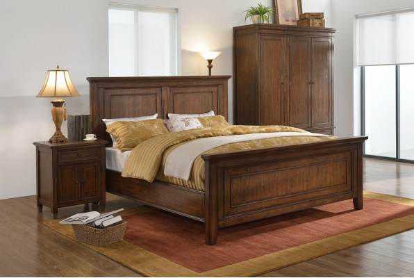 Muebles de dormitorio de diseñador, juego completo de 5 piezas cama mesita de noche armario nuevo