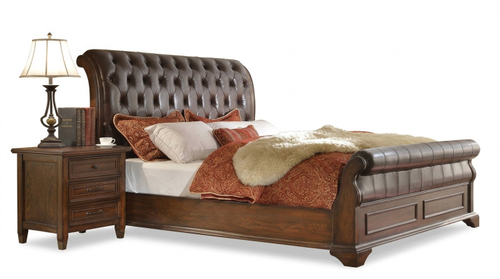 Dormitorio Cama Mesitas de noche Juego de 3 piezas Lujo Camas Madera Cama doble Nuevo