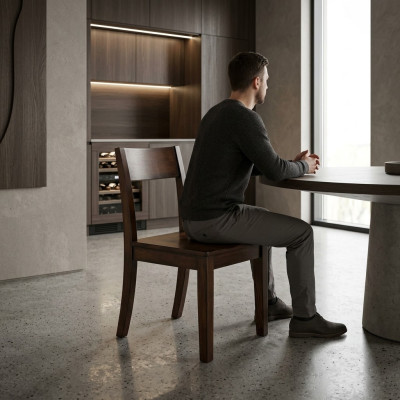 Diseño 1x grupo de sillas Juego de sillas Conjunto de sillas Sillón Gastronomía Comedor Madera