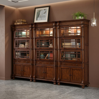Conjunto de 3 vitrinas Vitrina Armario Vitrinas Sala de estar Muebles Armarios Diseñador