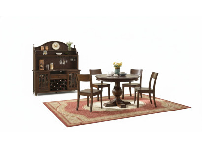 Juego completo de comedor con mesa, aparador y 4 sillas. Nuevo set de 7 piezas de mesa de comedor de madera.