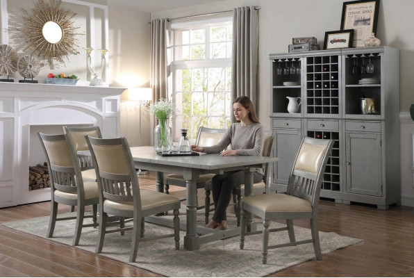 Muebles de lujo Mesa de comedor Comedor Mesa de sala de estar Madera Diseño Mesas