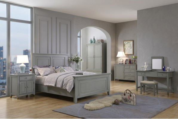 Mesitas de noche para dormitorio, set de 3 piezas, diseño de cama de lujo de madera doble, nuevos muebles.