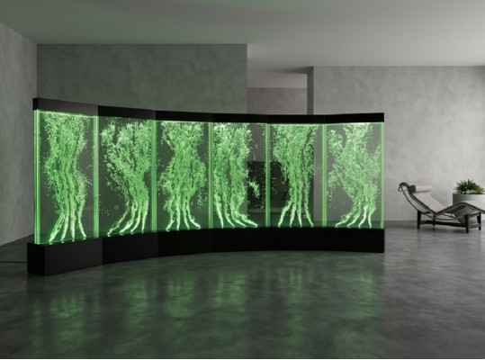 Panel de pared burbujas de agua LED paredes Diseñador decorativo de agua Iluminado