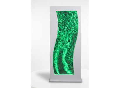 Columna de agua, pared de agua, cascada de agua, pantalla LED, diseño de lujo, decoración de metal.