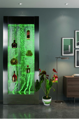 Diseñador de barra de luz Estanterías de barra de agua Barra de pared Muebles de mostrador Estante Pared de agua