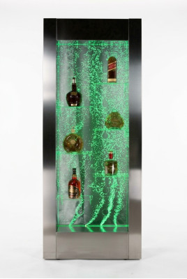 Diseñador de barra de luz Estanterías de barra de agua Barra de pared Muebles de mostrador Estante Pared de agua