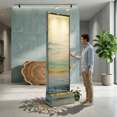 Tabique de pared de agua de columna de pared Waterwall LED 60x210cm Waterwalls