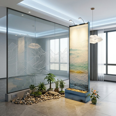 Tabique de pared de agua de columna de pared Waterwall LED 60x210cm Waterwalls