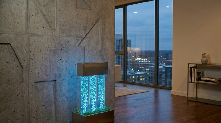 Columna de agua Pared de agua Fuente Iluminación LED Juego de agua Columna de agua Columnas
