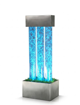 Columna de agua Pared de agua Fuente Iluminación LED Juego de agua Columna de agua Columnas