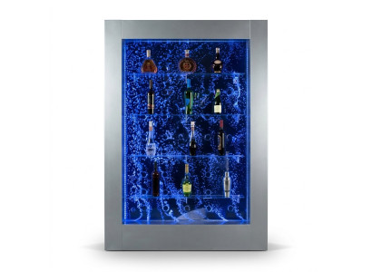 Moderno estante divisor pared de agua columna columnas de agua estantes LED.