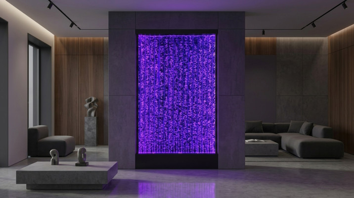 Pared divisoria, estantería, armario, pared de agua, columna, paredes LED 200x220.