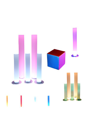 Cubo LED juguete para niños, cubo de aprendizaje, cubo luminoso que enseña colores, decoración.