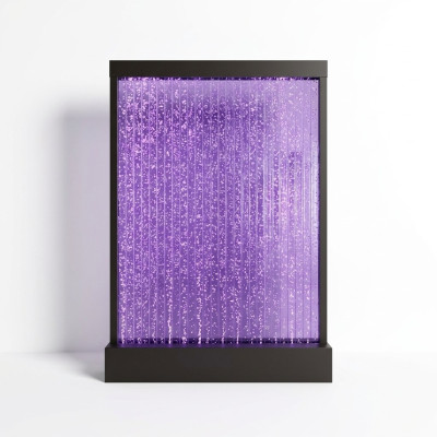 Panel de pared separador de agua con iluminación LED, diseño decorativo iluminado.