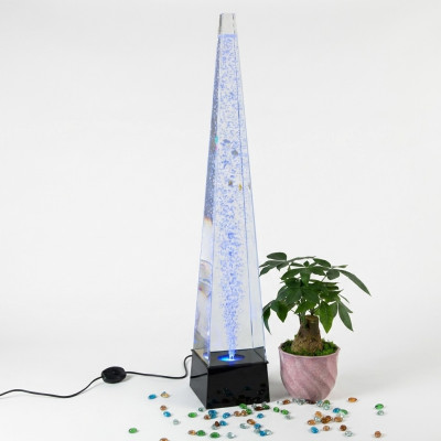 Columna de agua de 146 cm, pared de agua, columnas de pared separadoras iluminadas con LED