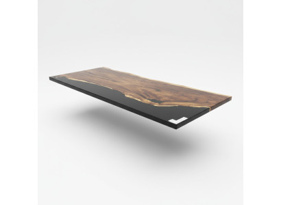 Resina epoxi Mesa de comedor de madera maciza real Muebles de madera maciza Mesa de resina en cascada