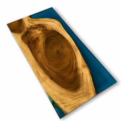 Mesa de centro de resina epoxi de mesa River Table sólida 121x61 Mesa de río auténtico