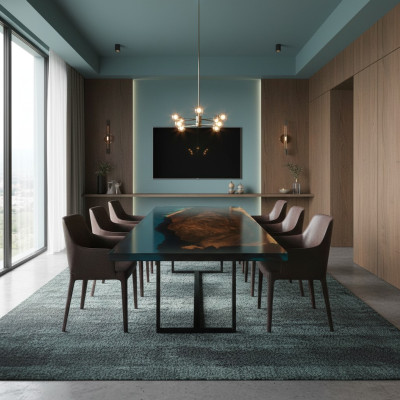 Mesa de centro River Table Epoxi Resina mesa masiva 121x61 mesa de río