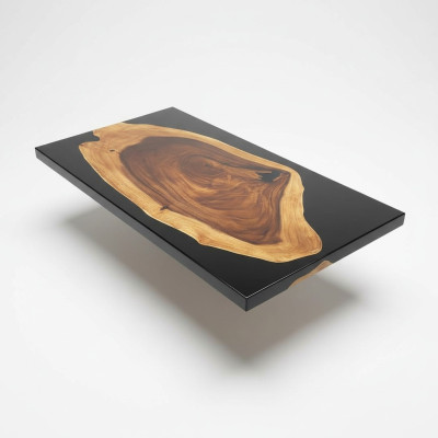 Mesa de comedor de lujo River Table, mesas macizas 141*71 mesa de río madera real