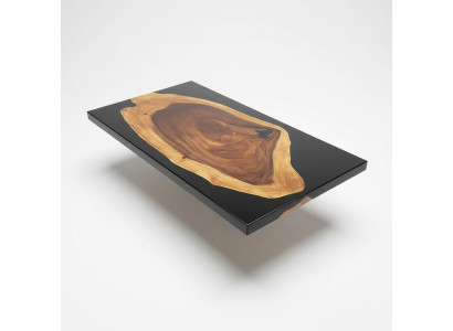 Mesa de comedor de lujo River Table, mesas macizas 141*71 mesa de río madera real