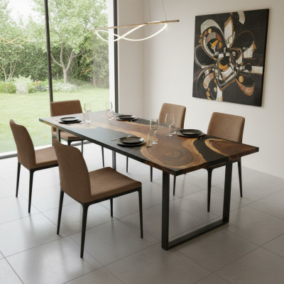 Mesa de comedor Reunión de conferencia Mesa River Madera maciza de verdad