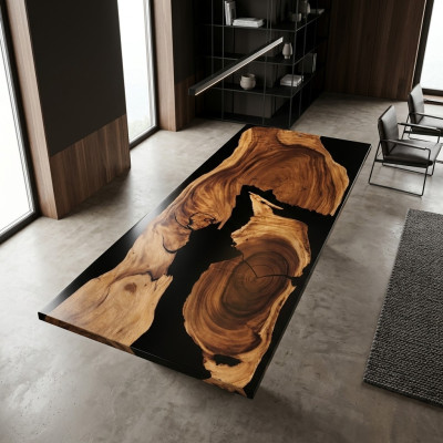 Mesa de conferencia Mesa de comedor River Río Maciza 262x101 Resina epoxi Mesas