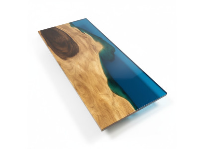 Mesa comedor Mar Agua Río Madera real Mesa fluvial 181x81cm Mesas