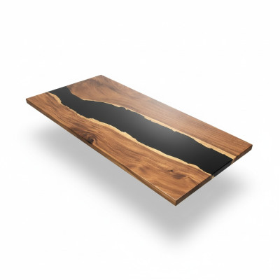 Mesa de comedor River Table sólida Mesa 201*81 Mesa de río Madera real Resina epoxi