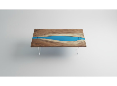 Mesa de comedor River Table Maciza 185x85 cm Mesa de río Resina epoxi Mar.
