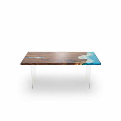 Mesa de comedor River Table madera real mesa de río 181x81cm Mesas macizas