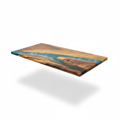 Mesa de comedor Mar Agua Río Madera real Mesa de río 161x81 Mesas