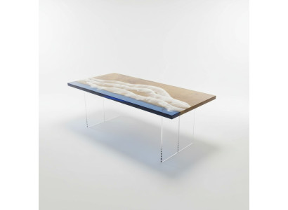 Mesas Mesa de comedor Diseño de mesa Moderno Mar Río Muebles 181x81 Epoxi