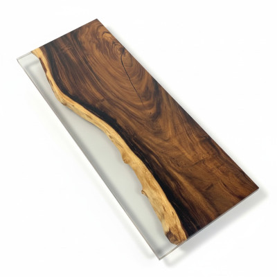 Epoxi de resina mesa de madera maciza mesa de decoración de resina epoxi de cascada