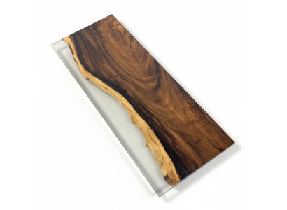 Epoxi de resina mesa de madera maciza mesa de decoración de resina epoxi de cascada