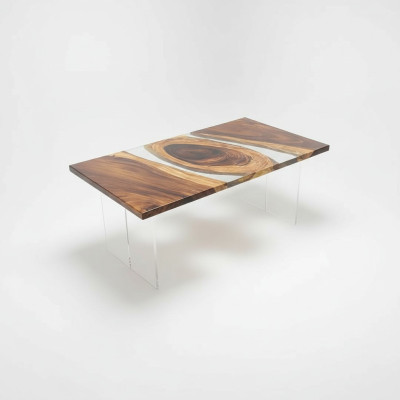 Muebles de madera maciza Mesa de comedor Resina epoxi Mesa de resina epoxi realGiessharz