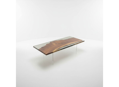 Mesa de comedor de epoxi de lujo River Table de madera maciza Diseño real Mesas