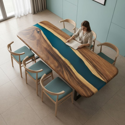 Mesa de comedor Diseño Mesa Mesas modernas Mar Mar Océano Río Muebles 200x80