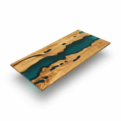 Río Mesas Mesa de comedor Diseño de mesa Muebles modernos 180x80 Resina epoxi