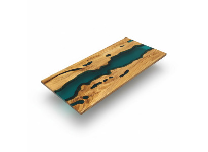Río Mesas Mesa de comedor Diseño de mesa Muebles modernos 180x80 Resina epoxi