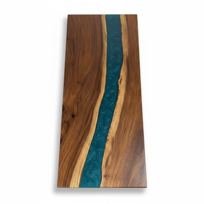 Mesa de comedor Epoxi Resina Nueva Mesas 201x81 Mesa de río Madera real