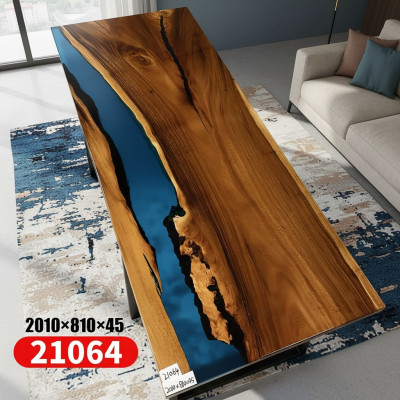 Río Mesas Mesa de comedor Diseño Mesa Moderno Mar Muebles 201x81 Epoxi