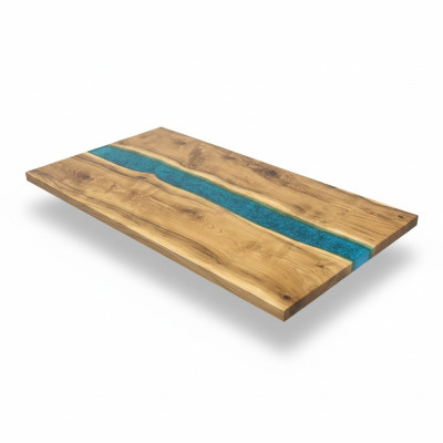Mesa de madera real con resina epoxi de cascada Mesa de resina epoxi Mesa de madera maciza con resina epoxi.
