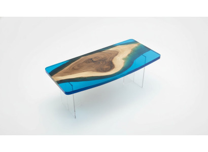 Mesa de comedor Blue River Table madera real 200x90 mesas de resina epoxi nuevas