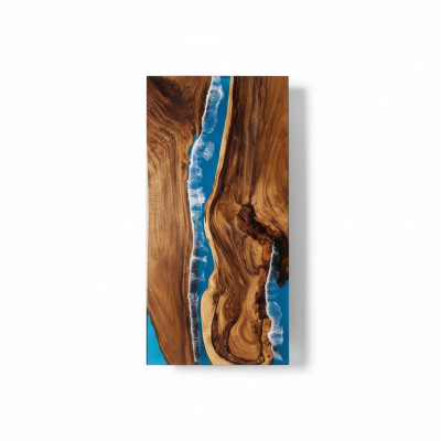 Mesa de comedor Mesa Resina epoxi Maciza Mesas 220x90 Mesa de río Madera real